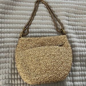 Eric Javits Lil Squishee Ayesha Straw Handbag Tan Brown